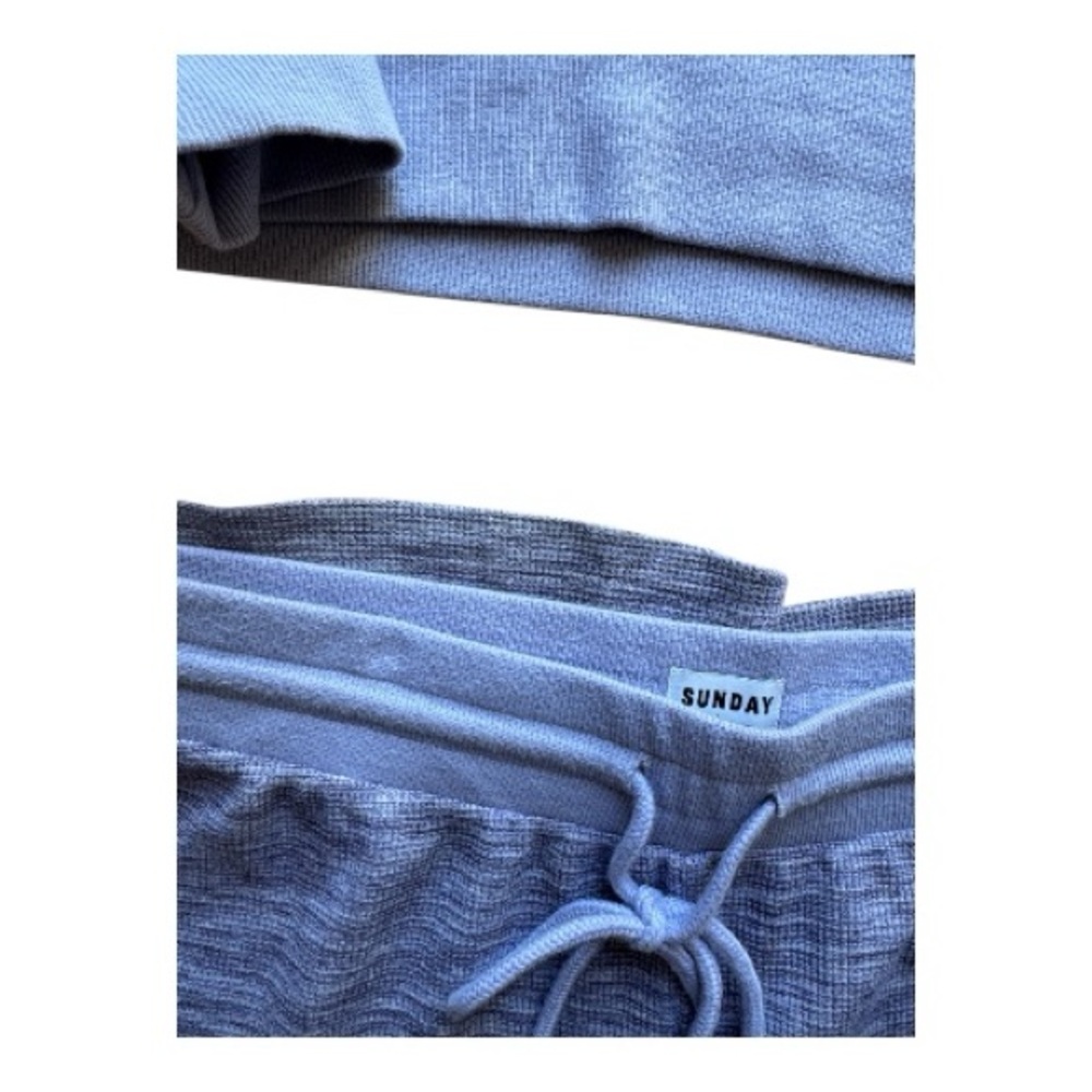 Sunday Best Cropped Hoodie & pants Set M Purple Gray Cozy Lounge Matching Set - Picture 11 of 11